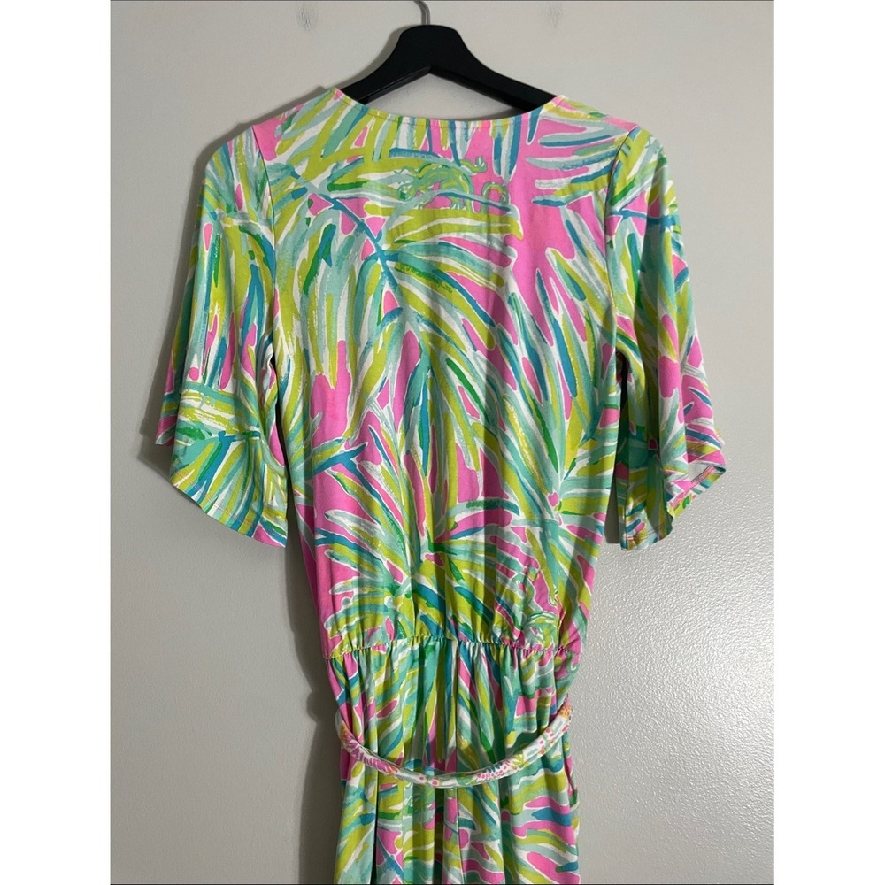 Lilly Pulitzer Romper Cotton Jersey Tropical Palm Print S Resortwear - Picture 8 of 12